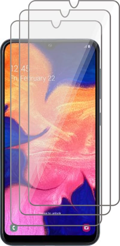 Screenprotector geschikt voor Samsung A10 - Beschermglas Screen Protector Glas - 3 stuks