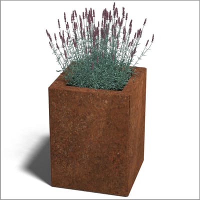 Cortenstaal plantenbak - Vierkant - 30x30x60cm - Roestkleur - Zonder bodem - MySteel