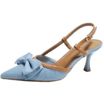 Sandalen met puntige hak Fluweel Schoenen Pak Vrouwelijk Beige Dames Suède Laag Gesloten Denim Zwart Mode Echte Meisjes Stiletto Retro 39 gray