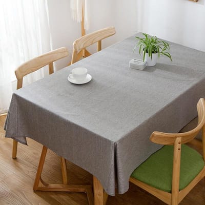 Eenvoudig Waterdicht Effen Tafelkleed Effen Kleur Fatsoenlijk Grijs Tafelkleed Bruiloft Huisdecoratie Banket Rechthoekige Hoesdoek 60x60cm grijs