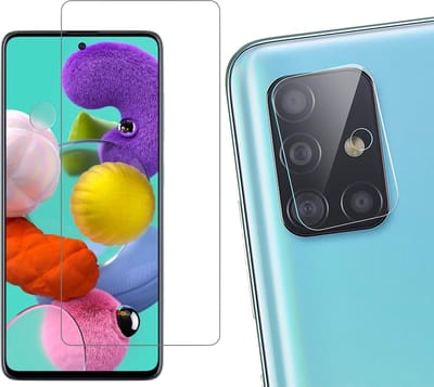 Screenprotector geschikt voor Samsung Galaxy A51 - Camera Screen Protector Glas