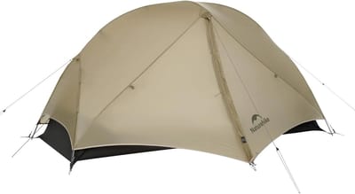 Naturehike® Mongar UL 1 – 1-persoons ultralichtgewicht tent – Incl. grondzeil – 15D 1500MM – 3-seizoenen koepeltent – Waterdichte trekkerstent & kampeer tent – Maanzand
