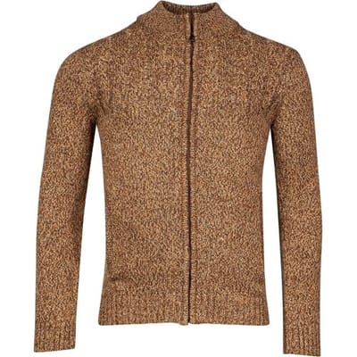 Baileys Vest Cardigan Zip Single Knit Top Cable Knit Donker Goud / male