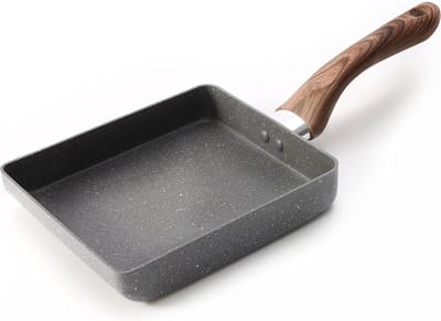 18 x 15 cm, anti-aanbakpan voor Japanse omeletten, vaatwasser-/inductiebestendig, ook als kleine pan voor tamago en eiergerechten