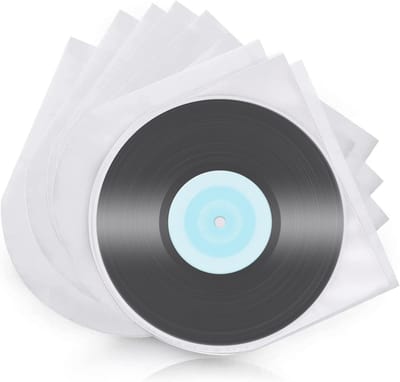 JHUBERS- Grammofoonplatenhoezen 100 Stuks - Antistatische Hoezen - Vinylhoezen - Kunststof Binnenhoezen - Veiligheid - Bescherming tegen Stof en Krassen