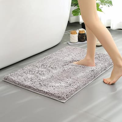 Chenille absorberende badkamermat badkuip antisliptapijt verdikt geheugen absorberende spons badmat pluche vloer zacht huistapijt 40x60cm