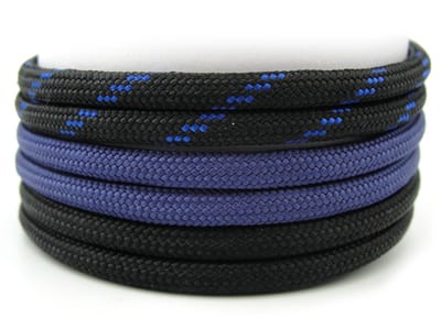 Paracord armbandjes voor heren set van 3 met verstelbare schuifknoop vanaf 17 cm in marine en jeans kleuren donker blauw en zwart