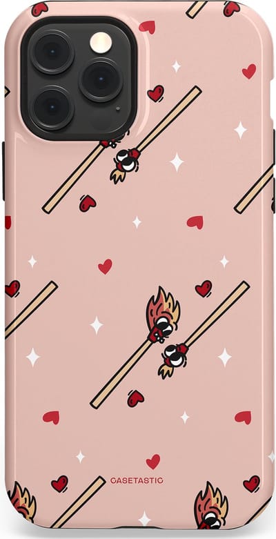 Casetastic Hoesje Geschikt voor Apple iPhone 12/12 Pro Magsafe - Stijlvolle Beschermende Duo-layer Case - Vurige liefde