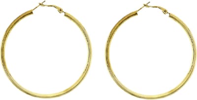 Behave - Goudkleurige oorringen 6 cm - Minimalistische oorbellen trend