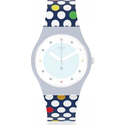 Swatch Plastic - Originals Medium (34mm) /Access/Solar/Musicall/Stop - G/SK/SL/SR/SS/SO28 ASO28N115 Spots of Joy Horlogeband