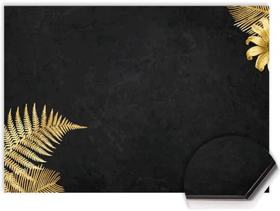 KitchenArt - Golden Fern Touch Spatscherm - 60x30 cm - Spatscherm Achterwand Keuken - Spatwand Keuken