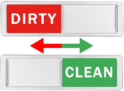 Allecto - Leeg schuifdeurbord - Toiletindicator - Duidelijke privacy-aanduiding - Compact formaat - Niet storen bord - Geschikt voor badkamer en ka...