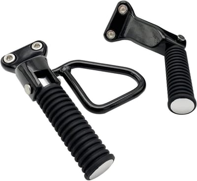 Motorfiets Voetsteunen - Passagierssteunen Pedaal - Comfortabel Rijden - Gesmeed Aluminium - 1x1x1 cm - Zwart