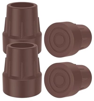 4 Stuks Vervangende Rubber Voetjes voor Stoelen, 25mm, Universeel Antislip voor Rollators, Hoogtebedden, en Douches