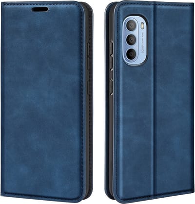 Coverup Hoesje - Geschikt voor Motorola Moto G31 / G41 Hoesje - Coverup Premium Book Case - Blauw