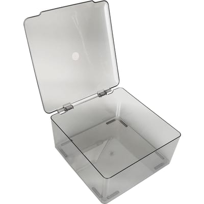 Cosmetische Opberg Organizer Doos Containers met Scharnierend Deksel Stofdicht Grote Capaciteit Ruimtebesparend white