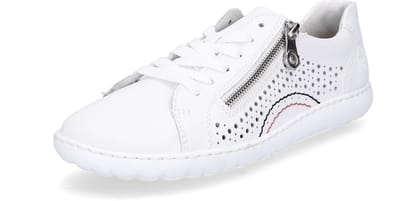 Rieker damesschoen lage veterschoen slip-on 52824-80 parelwit