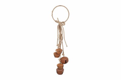 Decoratie hanger 5 bellen kerst roest 62 cm | 827478 | Home Sweet Home | Stoer & Sober Woonstijl