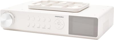 Keukenradio met CD - Muziekspeler Radio - Koken Muziek Luisteren - DAB+ Bluetooth CD - Wit
