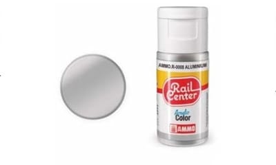 AMMO by Mig Jimenez Hobbyverf Acrylverf - MIG R0008 Rail Center - Aluminium - Acryl - 15ml Verf flesje - 15 ml