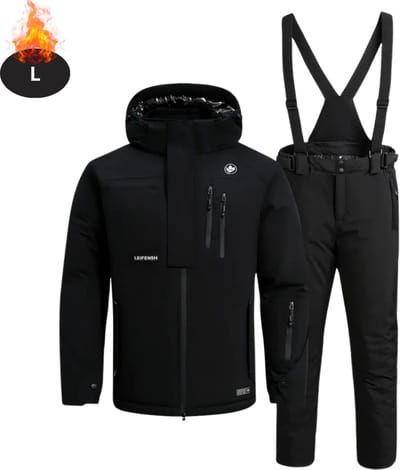 Bovista Skipak - SkiBroek - Skijas - Ski Suit - Wintersport - Heren - 2-Delig - Zwart - Maat L