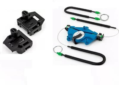 Raamregelaar Reparatieset - Raammechanisme Kit - Auto Onderhoud - Stille Raambeweging - 1 Set - Zwart