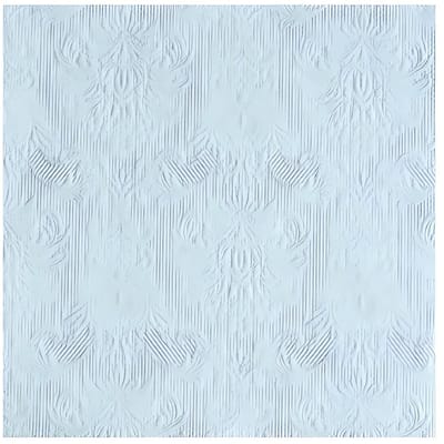 Servetten Luxe - 15x stuks - 33 x 33 cm - lichtblauw - barok patroon - 3 laags