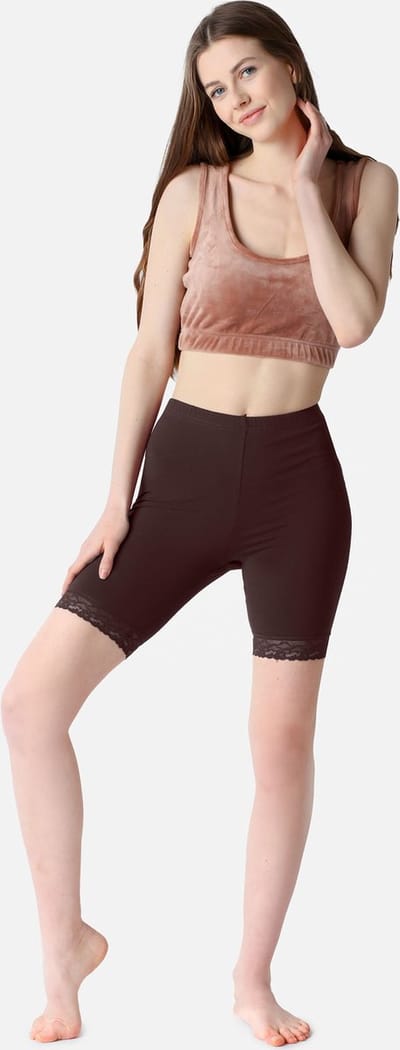 Bellivalini BLV-BLV50-216-LE Dames Leggings - Sport - Vrijetijdsbroek - Kort - Viscose - Sporbroek - Yogabroek - Bruin - XXXXL