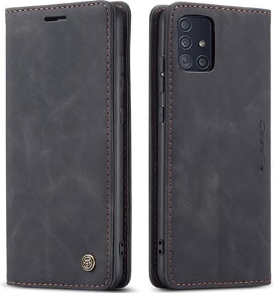 CaseMe Book Case - Geschikt voor Samsung Galaxy A51 Hoesje - Zwart