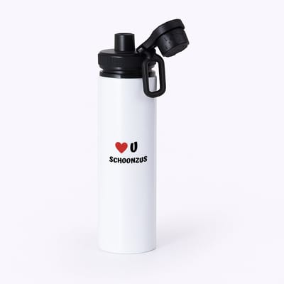 Hacebo® - love u schoonzus waterfles met draaidop zwart - Zus - de liefste schoonzus - verjaardag - cadeautje voor zus - zus artikelen - kado - geschenk - water fles - 850ML
