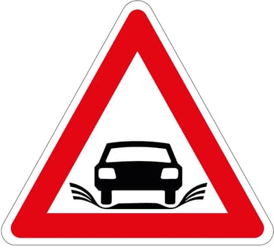 Aquaplaning wateroverlast sticker | 10 cm