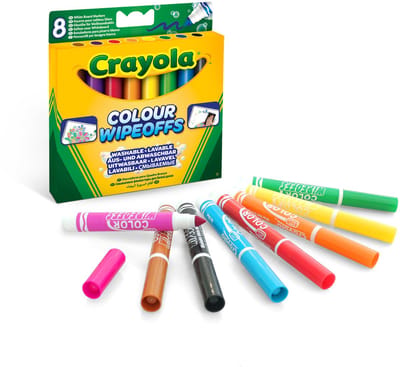 Crayola - Colour Wipe Offs - Viltstiften - 8 Afwasbare Whiteboard Stiften