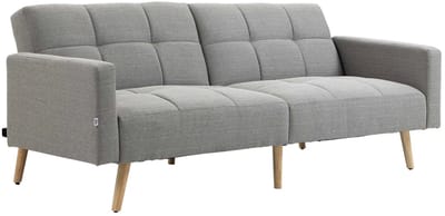 Slaapbank - Uitklapbaar - Slaapstoel - Logeerbed - Zetelbed - Slaapfauteuil - Vouwbed - 2 persoons - Zeer comfortabel - Grijs