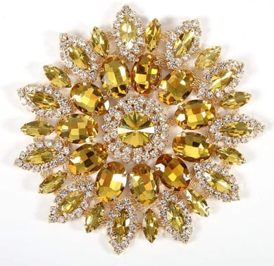 Cosensi - Decoratieve Schoenclips van Kristallen Bloemen, Vintage Broche Pin voor DIY Kleding en Accessoires