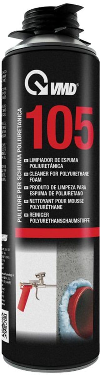 PU Schuimreiniger Spray 500 ml - Verwijdert Vers PUR schuim / Polyurethaanschuim van Gereedschap, Kleding & Oppervlakken [17305]