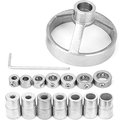 Dailygoods- Boorgeleidingsset Hoge Hardheid - Boorstandsteller - Stalen Boorarmatuur - Schroefgatontwerp - 7 Boorhulzen - 418 g Gewicht
