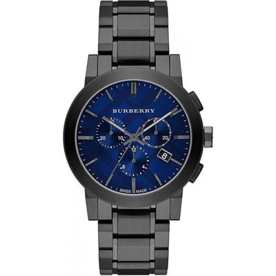 Burberry BU9365 Chronograaf The City Gun Metal Herenhorloge 42mm zwart