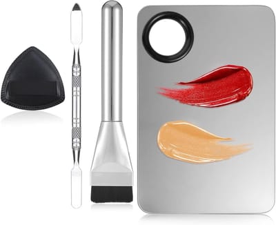 Vierdelige Make-up Mengpalet Set, Herbruikbaar Cosmetica Palet voor Foundation, Inclusief Spatula en Mengtools voor Schoonheid
