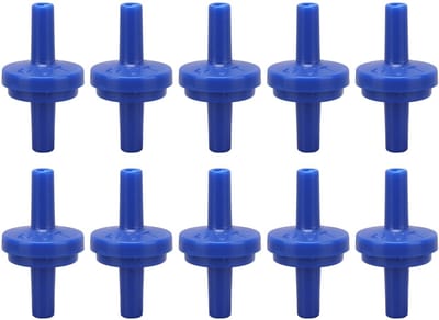 Dailygoods - Terugslagklep - PP Plastic - Pomp Protector - 4mm blue - Water Stop - Membraan Weerhaak - Geschikt voor Slangen - 10 Stuks