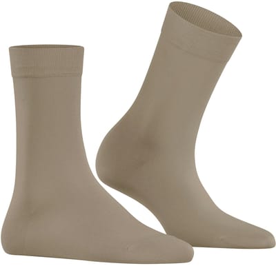 FALKE Cotton Touch eenkleurig katoen sokken dames beige - maat 35-38