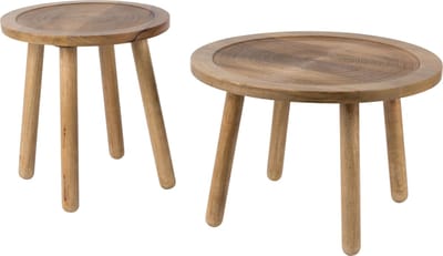 Zuiver Dendron Bijzettafel Rond 43 cm Mangohout - Bruin