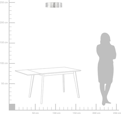 RENA - Plafondlamp - Zilver - Polykatoen