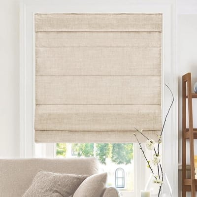 Chicology Vouwgordijnen voor ramen, raamgordijnen, vouwgordijnen, kamerverduisterende jaloezieën, 99 x 183 cm (b x h), beige (Belgian Flax), privacy en lichtfiltering