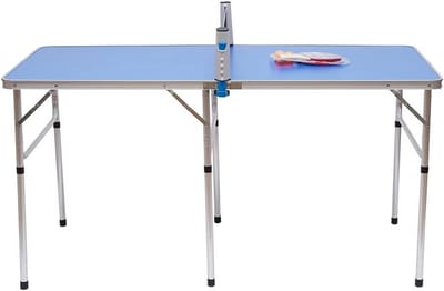 Tafeltennistafel - Inklapbare tafel - Thuisspel - Compleet met toebehoren - 152x76x76 cm - Blauw