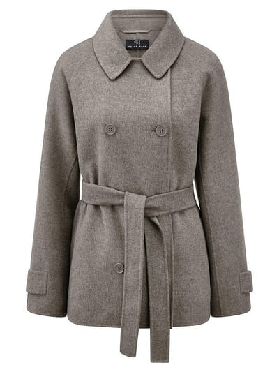 Korte trenchcoat Van Peter Hahn beige