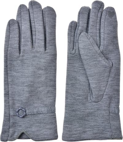 Clayre & Eef Handschoenen Winter 9x23 cm Grijs Polyester