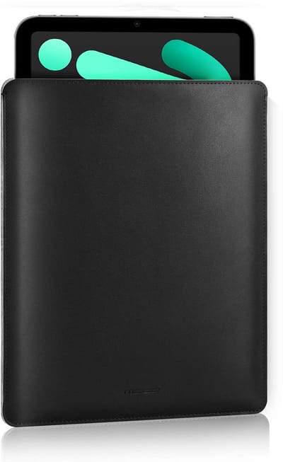- Tablethoes - 7-8 inch - Ultradun - Zwart - Slank en stijlvol - Geschikt voor iPad Mini en Galaxy Tab - PU-lederen aktetas