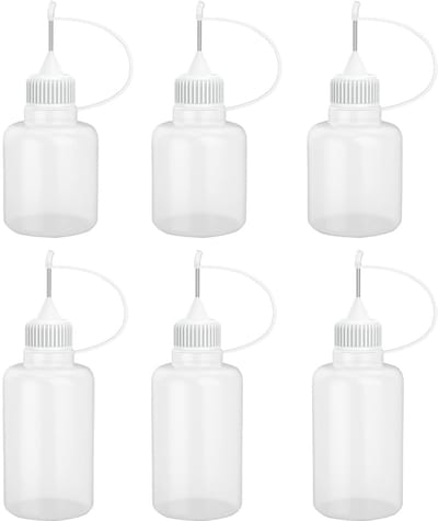 Set van 6 Dispenserflessen - Precisie Doseertip - 5ml/10ml Capaciteit