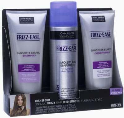 John Frieda Frizz Ease Set  -  Shampoo 295ml Conditioner 295ml Hairspray 340gr