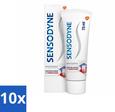 10 x Sensodyne - Tandpasta - Gevoeligheid & Tandvlees - Whitening - Gevoelige Tanden - 75 ml - Gevoelige Tanden - Tandvleesbescherming - Tandpasta - Whitening - Gevoeligheid